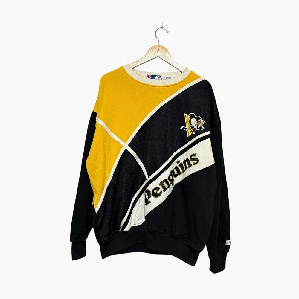 Vintage 90s Starter Pittsburgh Penguins NHL Jacket Black XL Men’s